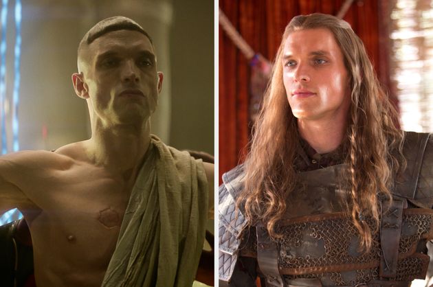 Ed Skrein in Rebel Moon (left) and Game Of Thrones (right)
