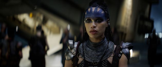 Cleopatra Coleman as Devra Bloodaxe in the first Rebel Moon film