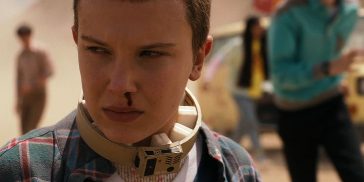 Millie Bobby Brown appears as Eleven in "Stranger Things."