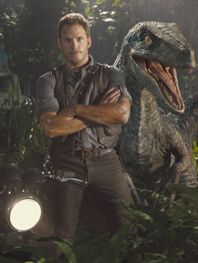 Chris Pratt in the first Jurassic World movie