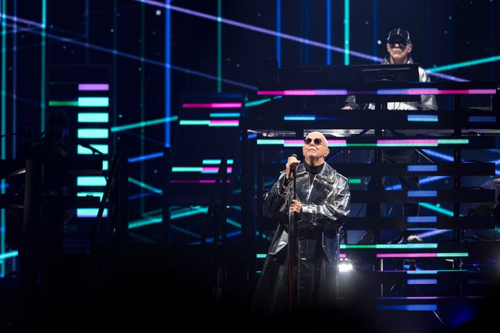 Neil Tennant και Chris Lowe των Pet Shop Boys στη Lanxess-Arena, 1η Ιουλίου 2023, Κολωνία, Γερμανία. (Photo by Marc Pfitzenreuter/Redferns)