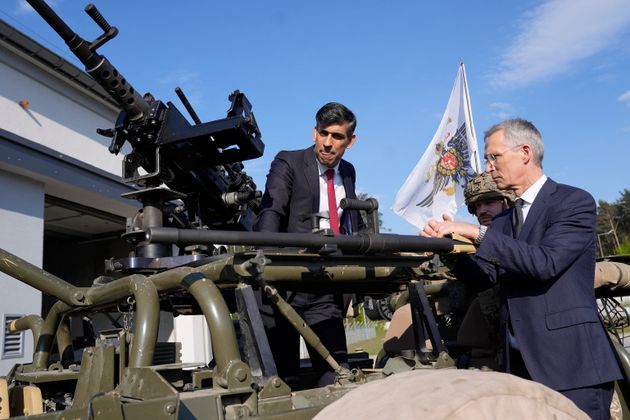 Rishi Sunak announced a boost in defence spending alongside Nato general secretary Jen Stoltenberg in Poland.