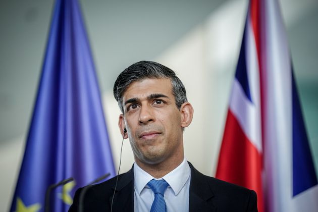 24 April 2024, Berlin: British Prime Minister Rishi Sunak gives a press conference at the Federal Chancellery. Photo: Kay Nietfeld/dpa (Photo by Kay Nietfeld/picture alliance via Getty Images)