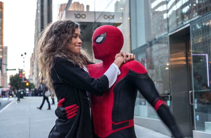 Zendaya and Tom Holland in Spider-Man: Far From Home