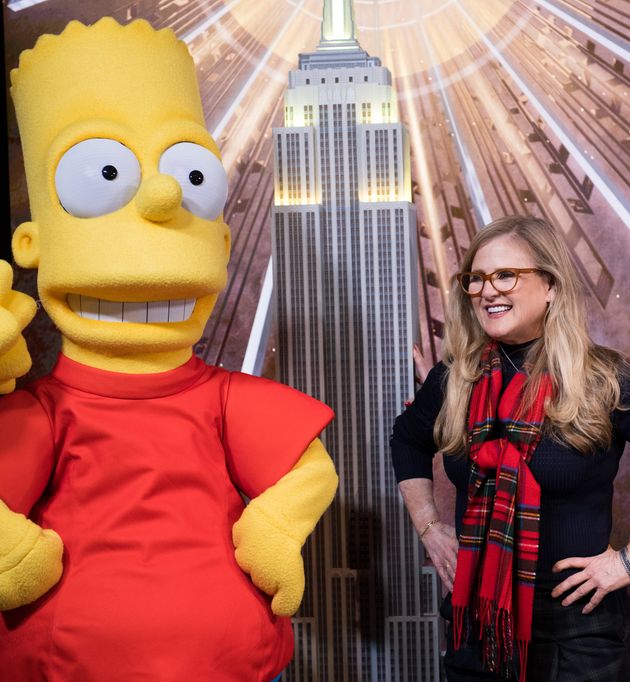 Nancy Cartwright and Bart Simpson in 2018