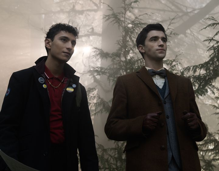In "Dead Boy Detectives," actors Jayden Revri, left, and George Rexstrew play British teens who meet as ghosts who are dedicated to solving paranormal mysteries. 