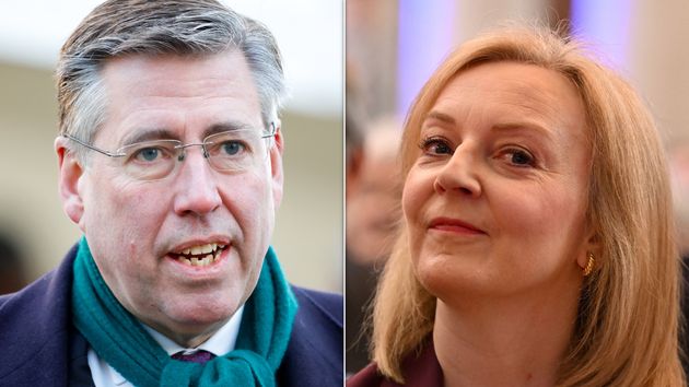 Chair of the 1922 Committee Graham Brady and Liz Truss