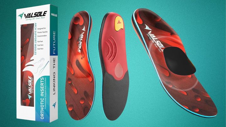 The Vasole orthotics claim to provide strong high-arch support and a shock-absorbing design. 