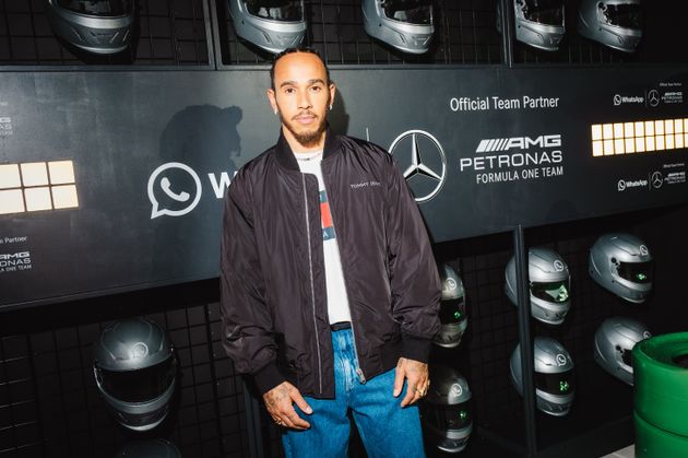 Ο Lewis Hamilton στο WhatsApp x Mercedes-AMG PETRONAS F1 Empire State Building Viewing Party που πραγματοποιήθηκε στο Virgin Hotels στις 29 Απριλίου 2024 στη Νέα Υόρκη, Νέα Υόρκη.