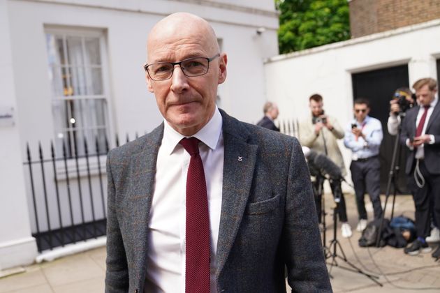 Former deputy first minister of Scotland John Swinney speaking to the media outside the Resolution Foundation in Queen Anne's Gate, London, following the announcement that Humza Yousaf will resign as SNP leader.