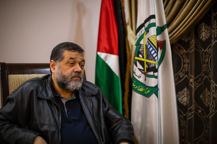 Osama Hamdan, chief of Hamas' Foreign relations and member of its political bureau, conducts an interview in a Hamas office in Beirut, Lebanon on Jan. 18, 2024. Hamas plans to send a delegation to Cairo, Egypt, in the latest sign of progress on cease-fire talks between the Palestinian militant group and Israel.