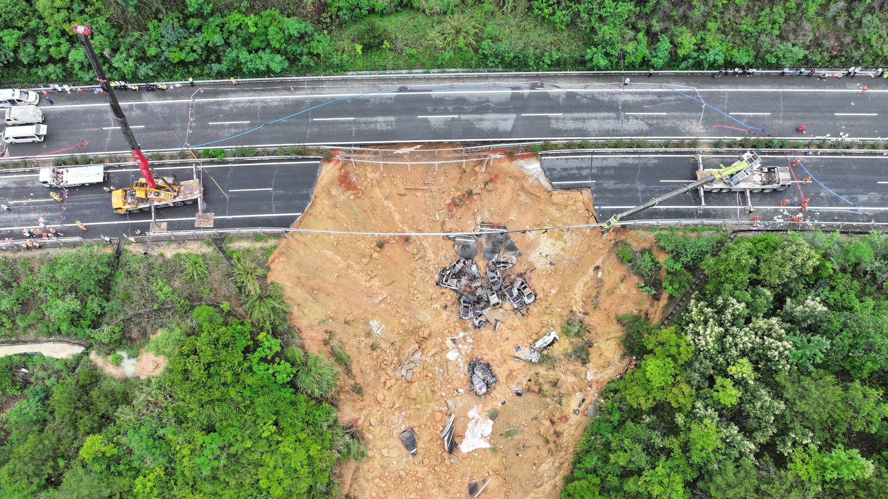Death Toll In Southern China Highway Collapse Climbs To 48 As