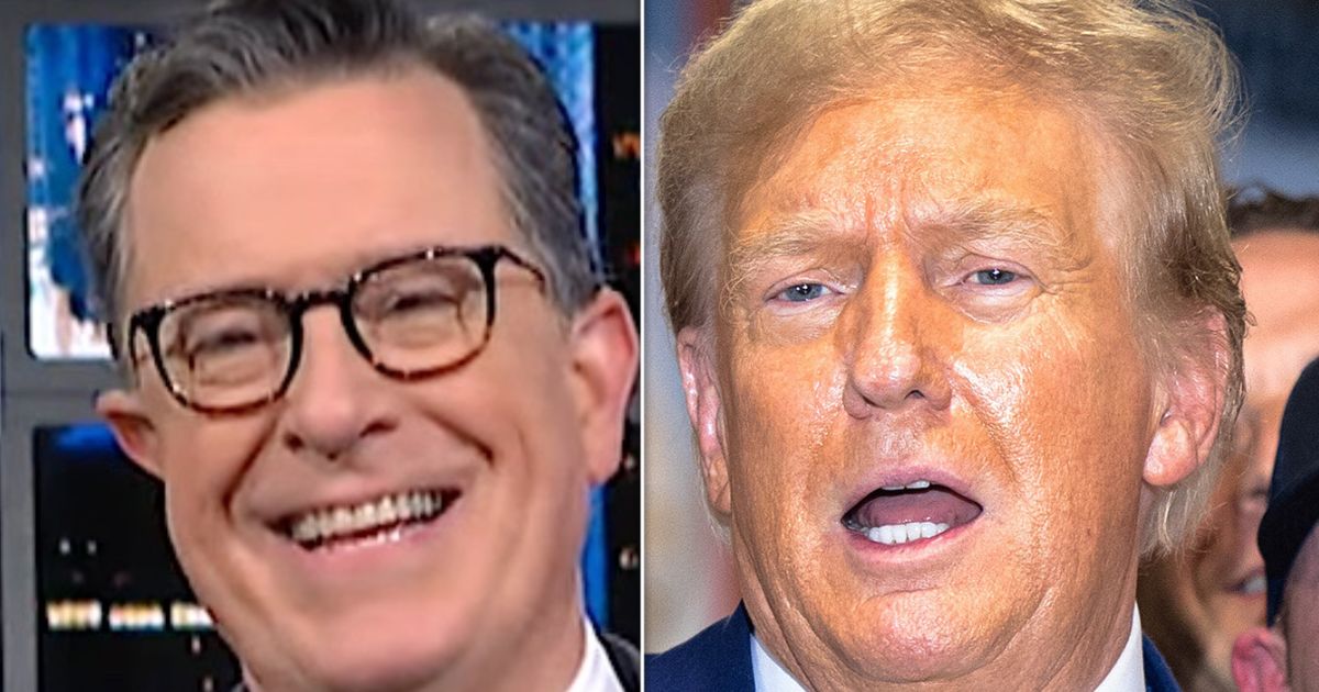 'This Is Where We Are': Stephen Colbert Spots Trump's Weirdest 'Party Trick' Yet