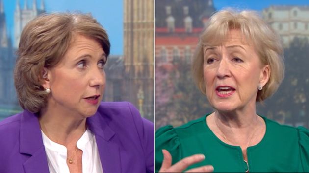 Politics Live host Jo Coburn and minister Andrea Leadsom speaking about Ben Houchen's re-election
