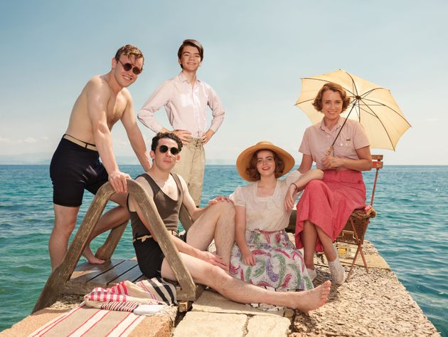 Josh with his co-stars in The Durrells