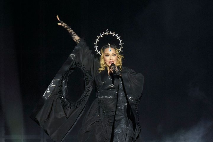 "Here we are in the most beautiful place in the world," Madonna told her legion of fans.