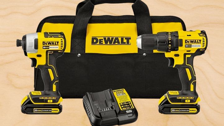 Amazon is offering 26% off the highly-rated DeWalt cordless drill power combo kit.