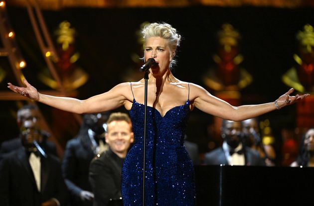 Hannah Waddingham on stage at the 2024 Oliviers