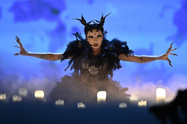 Eurovision star Bambie Thug performing on Tuesday night