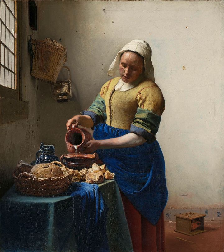 The Milkmaid, Johannes Vermeer, 1658-59, oil on canvas.