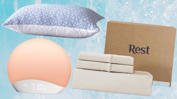 Cooling pillow, sunrise lamp and Rest cooling sheets.