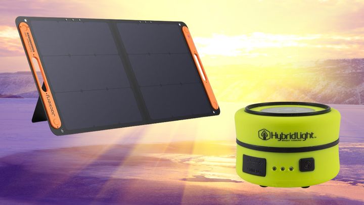 Solar chargers from Jackery and HybridLight