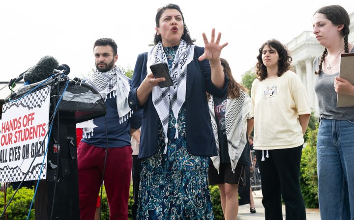 Democratic Reps. Cori Bush And Rashida Tlaib Speak Alongside Student ...