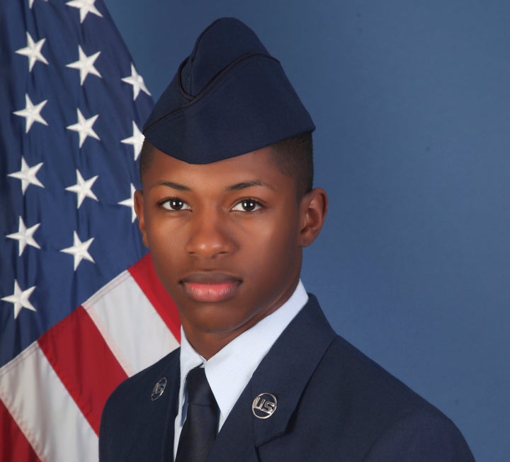 This photo provided by the U.S. Air Force, shows Senior Airman Roger Fortson in a Dec. 24, 2019, photo. The Air Force says the airman supporting its Special Operations Wing at Hurlburt Field, Fla., was shot and killed on May 3, 2024, during an incident involving the Okaloosa County Sheriff's Office. (U.S. Air Force via AP) This photo provided by the U.S. Air Force, shows Senior Airman Roger Fortson in a Dec. 24, 2019, photo. The Air Force says the airman supporting its Special Operations Wing at Hurlburt Field, Fla., was shot and killed on May 3, 2024, during an incident involving the Okaloosa County Sheriff's Office. (U.S. Air Force via AP)
