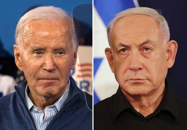 （左から）アメリカのバイデン大統領とイスラエルのネタニヤフ首相