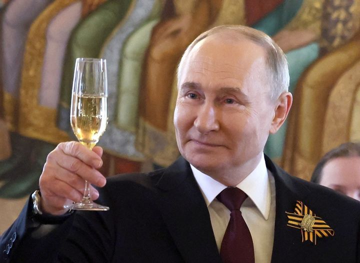 Russia's President Vladimir Putin celebrating on "Victory Day".