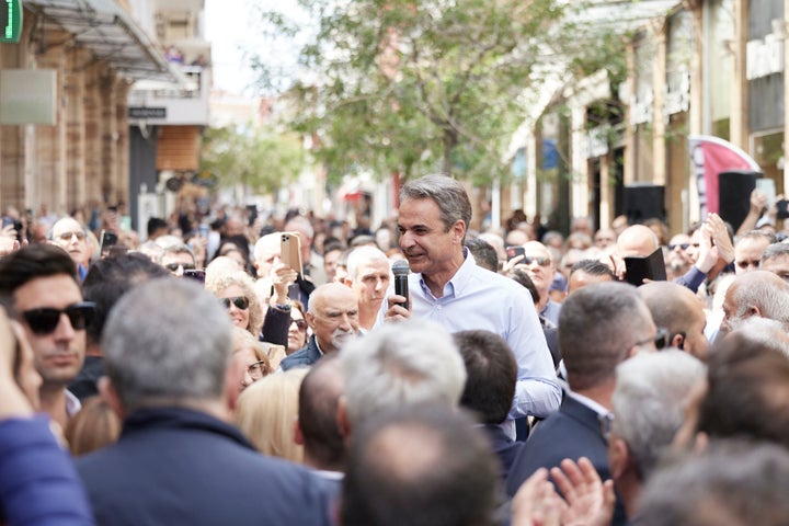 Ο Κυριάκος Μητσοτάκης κατά την περιοδεία του στη Χίο μίλησε για το διακύβευμα των ευρωεκλογών