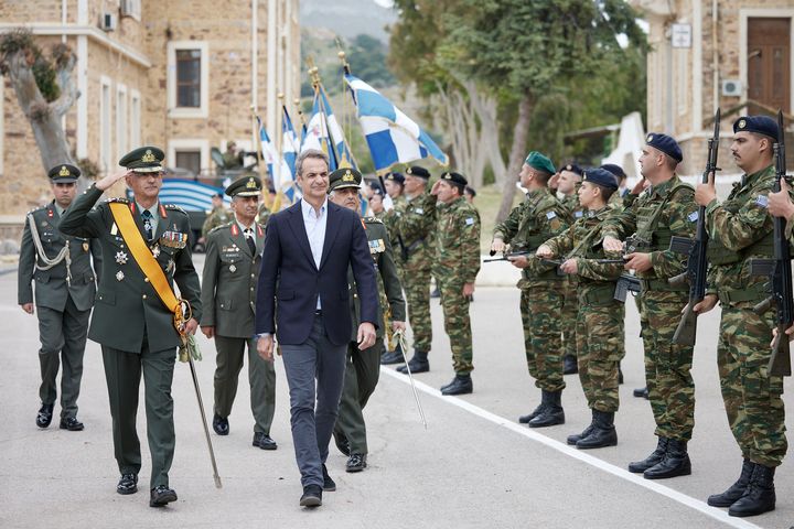 Για τη διαρκή επένδυση στις Ένοπλες Δυνάμεις μίλησε από τη Χίο ο Κυριάκος Μητσοτάκης