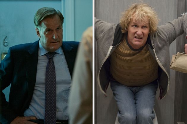Jeff Daniels in A Man In Full (left) and Dumb And Dumber To (right)