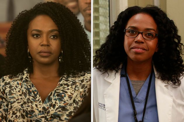 Jerrika Hinton in A Man In Full (left) and Grey's Anatomy (right)