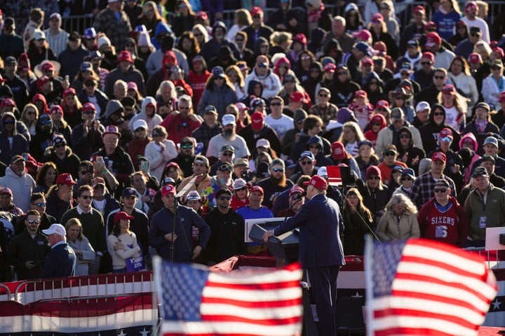 Republican presidential candidate former President Donald Trump speaks during a campaign rally in Wildwood, N.J., Saturday, May 11, 2024. (AP Photo/Matt Rourke)