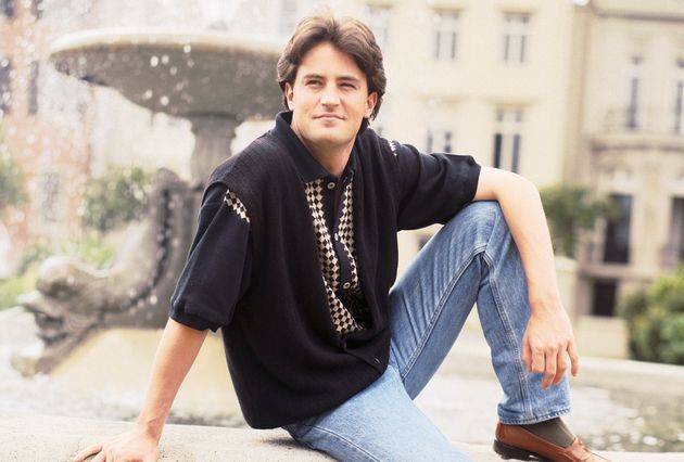 Matthew Perry on the set of Friends in the early 1990s