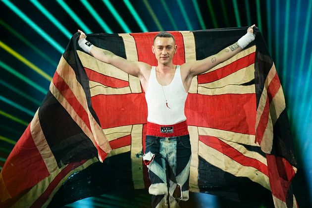 Olly Alexander on stage at Eurovision