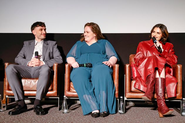 Nava with co-stars Richard Gadd and Jessica Gunning at a recent Baby Reindeer screening