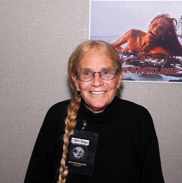 Susan Backlinie, pictured in 2017, said she fulfilled Steven Spielberg's orders to scare people under their theater seats.