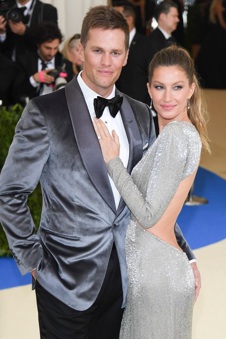 Tom Brady and Gisele Bündchen attend the 2017 Met Gala.