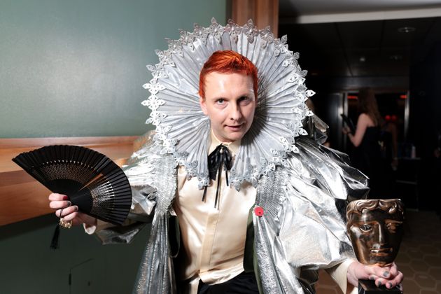 Joe Lycett pictured backstage at the 2024 TV Baftas