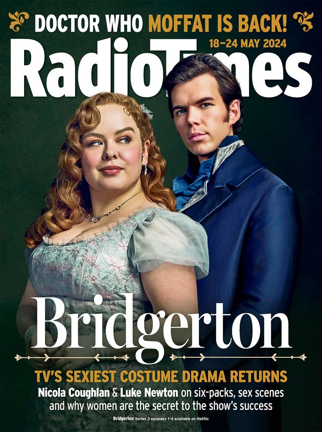 Nicola Coughlan and Luke Newton on the cover of Radio Times