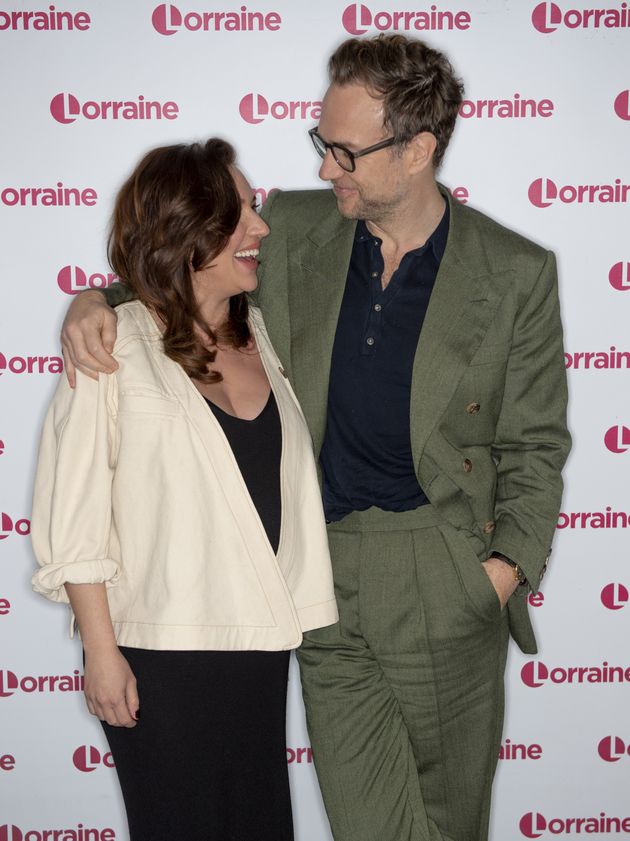 Esther Smith and Rafe Spall pictured after an interview on Lorraine
