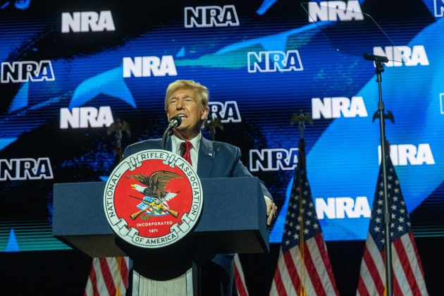 Former President Donald Trump emphasized his support for gun rights on Feb. 9 at the National Rifle Association's presidential forum in Harrisburg, Pennsylvania. Trump is considered the presumptive Republican nominee for president.