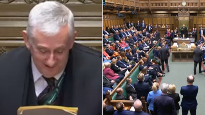 Speaker of the House Lindsay Hoyle acknowledged the Labour MPs' heckling