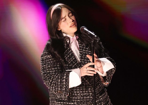 Billie Eilish on stage at the Oscars in March