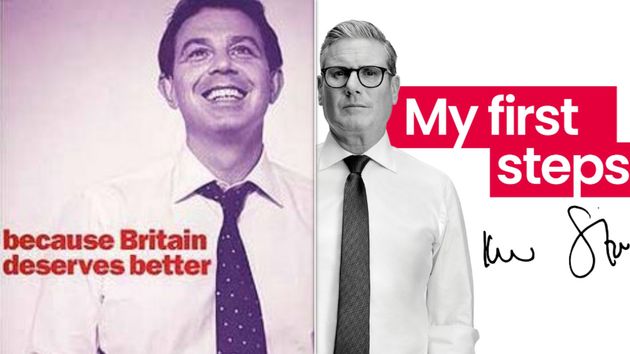 Keir Starmer's poster is a more serious take on Blair's 1997 photoshoot