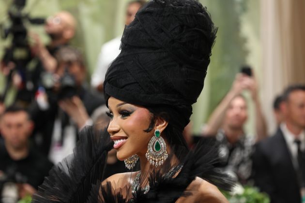 Cardi B attends the 2024 Met Gala earlier this month. She doubled down on her promise not to vote for President Biden or Donald Trump in a new interview.