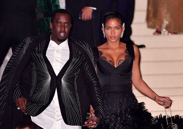 Cassie and Sean "Diddy" Combs leave the Costume Institute Gala at the Metropolitan Museum of Art on May 1, 2017.