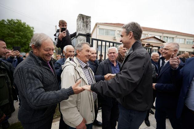 Ο Κυριάκος Μητσοτάκης πραγματοποίησε προεκλογική περιοδεία στην Ημαθία